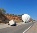  Balão de ar quente aterra de emergência em acesso à Via do Infante 