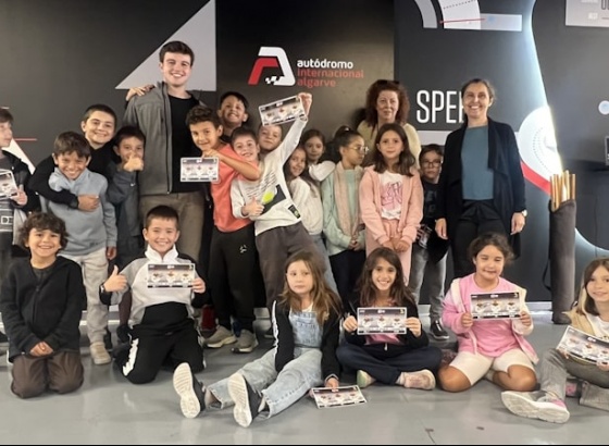 Alunos de Alvor foram recebidos por Bernardo Pinheiro no Autódromo Internacional do Algarve